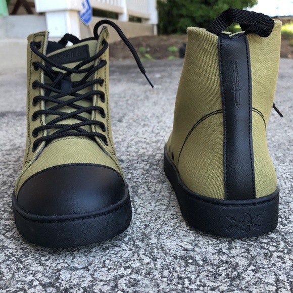 Woobies Snake Eater Mod 2 Green High Top Shoes Leather Toe Box Size 7.5 Mens - Picture 4 of 6